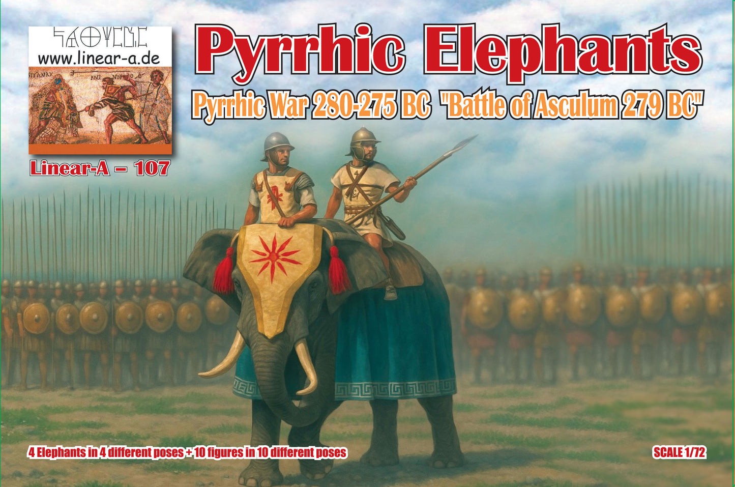 Linear-A LA107 Pyrrhic Elephants Battle of Asculum 1:72