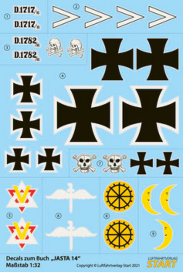 Start LD014 1:32 10 Albatros D.II, D.III and D.Va from the book "Jasta 14"