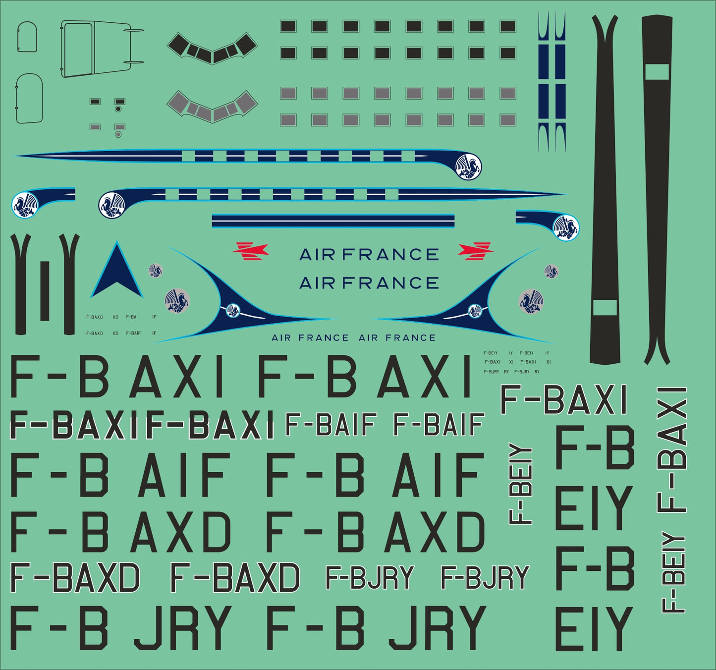 Lima Oscar Decals LD44012 1:144 Douglas DC-3 Air France
