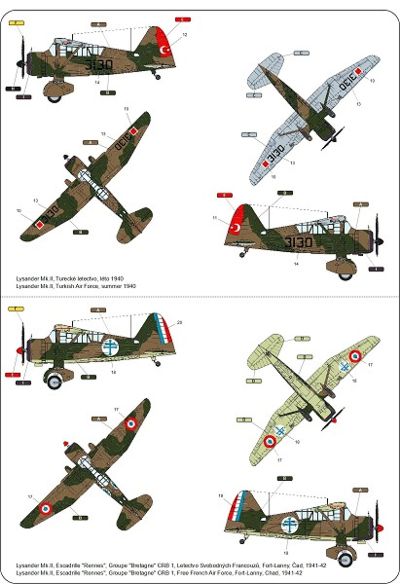 L Decals Studio LDS48004 1:48 Westland Lysander Mk.I, Mk.II and Mk.III