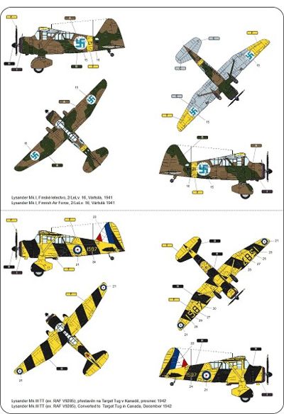 L Decals Studio LDS48004 1:48 Westland Lysander Mk.I, Mk.II and Mk.III