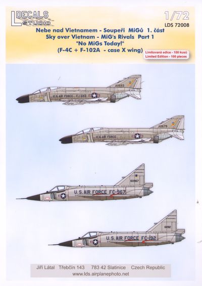 L Decals Studio LDS72008 1:72 Sky over Vietnam