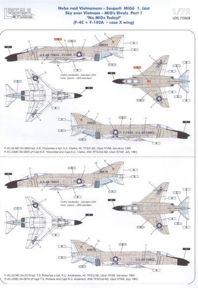 L Decals Studio LDS72008 1:72 Sky over Vietnam
