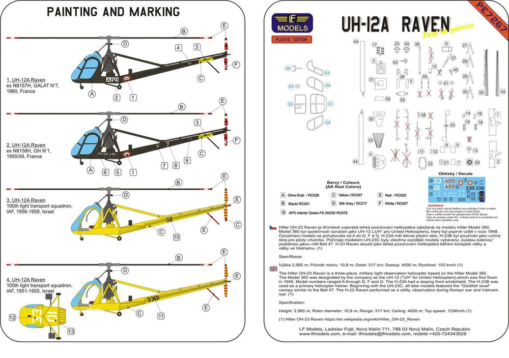 LF Models LFPE7267 1:72 UH-12A Raven First in service
