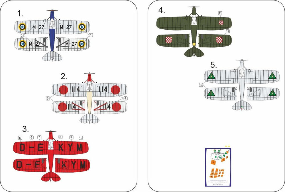 LF Models LFPE7278 1:72 de Havilland DH-80A Puss Moth Axis Communication Plane