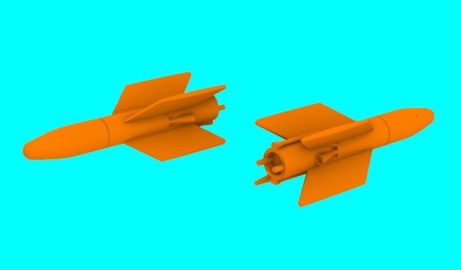 LF Models LF3D7210 1:72 AS.11 air-to-surface missile 2pcs