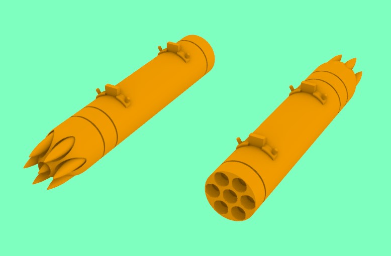 LF Models LF3D7212 1:72 MATRA 122 Rocket pod 2pcs