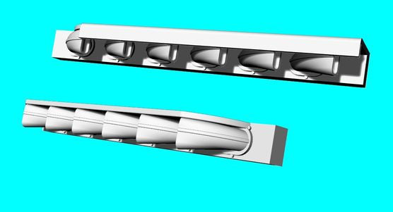 LF Models LF3D7221 1:72 Messerschmitt Bf-109F-4 exhaust stacks