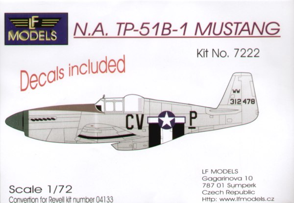 LF Models LF72022 1:72 North-American TP-51B-1 Mustang conversion