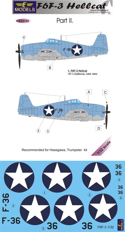 LF Models LFMC32124 1:32 Grumman F6F-3 Hellcat part II