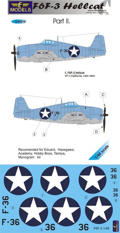 LF Models LFMC48216 1:48 Grumman F6F-3 Hellcat part II