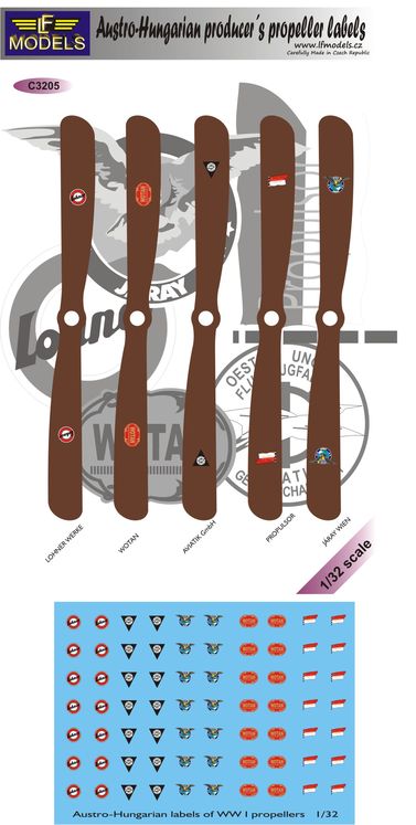 LF Models LFMC3205 1:32 Austro-Hungarian WWI propeller manufacturer logos