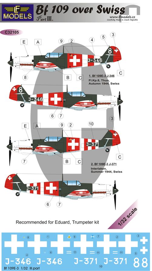 LF Models LFMC32105 1:32 Messerschmitt Bf-109E-3 over Swiss III