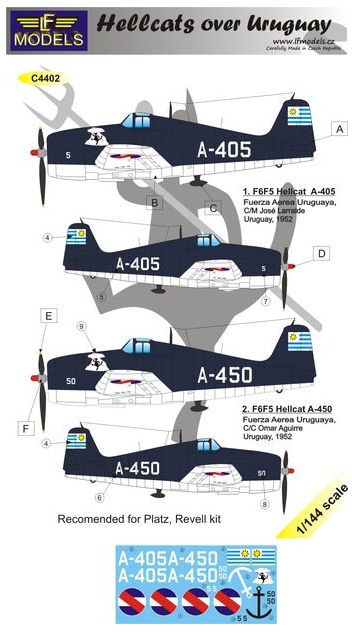 LF Models LFMC4402 1:144 Grumman F6F-5 Hellcats over Uruguay