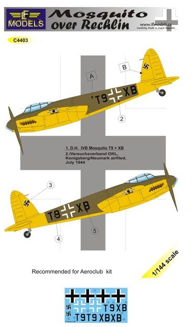 LF Models LFMC4403 1:144 de Havilland B.IV Mosquito over Rechlin