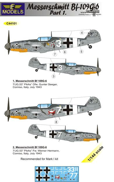 LF Models LFMC44101 1:144 Messerschmitt Bf-109G-6 Comiso Part 1