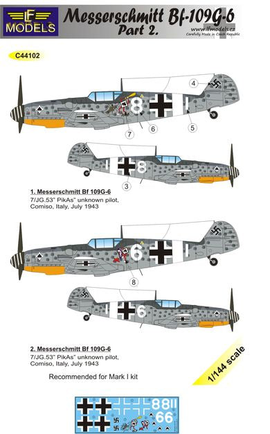 LF Models LFMC44102 1:144 Messerschmitt Bf-109G-6 Comiso Part 2