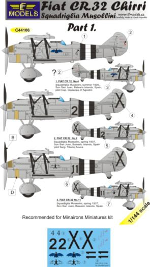 LF Models LFMC44106 1:144 Fiat CR.32 Chirri Squadriglia Musollini Part 1