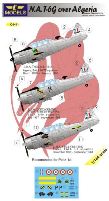 LF Models LFMC4411 1:144 North-American T-6G Texan over Algeria