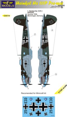 LF Models LFMC44118 1:144 Heinkel He-111P Pre-war