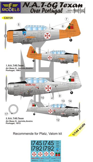 LF Models LFMC44120 1:144 North-American T-6G Texan over Portugal