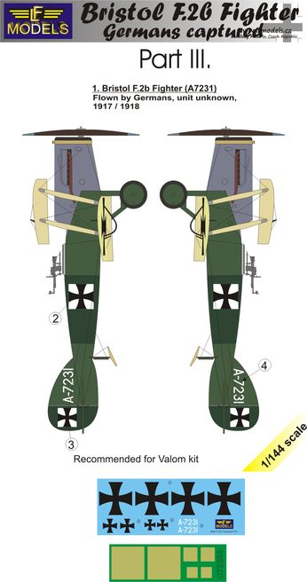 LF Models LFMC44124 1:144 Bristol F.2B Fighter Germans Captured Part III