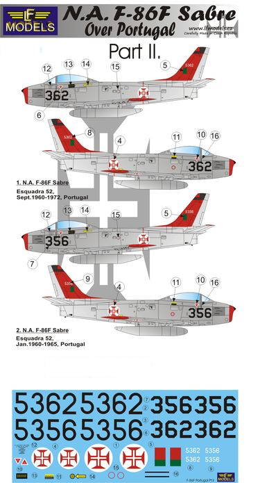 LF Models LFMC44126 1:144 North-American F-86F Sabre Over Portugal Part II.