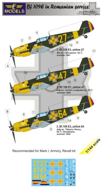 LF Models LFMC4414 1:144 Messerschmitt Bf-109E-3 in Romanian service Part 1