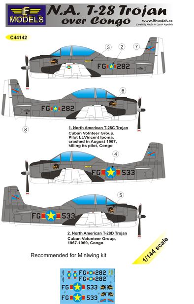 LF Models LFMC44142 1:144 North-American T-28C/T-28D over Congo