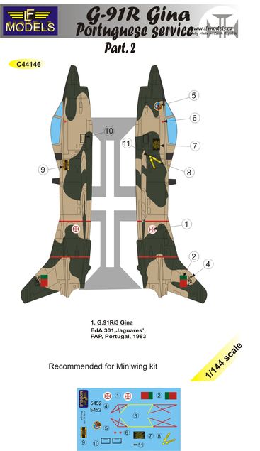 LF Models LFMC44146 1:144 Fiat G.91R Gina Portuguese Service Part 2