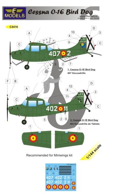 LF Models LFMC4416 1:144 Cessna O-1E Bird Dog