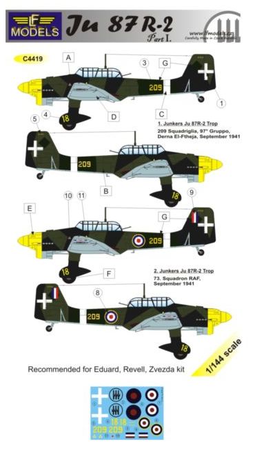LF Models LFMC4419 1:144 Junkers Ju-87R-2 'Stuka' part 1