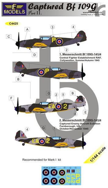 LF Models LFMC4425 1:144 Captured Messerschmitt Bf-109G-14 part 2