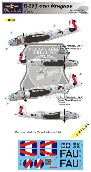 LF Models LFMC4439 1:144 North-American B-25J Mitchell over Uruguay part 1