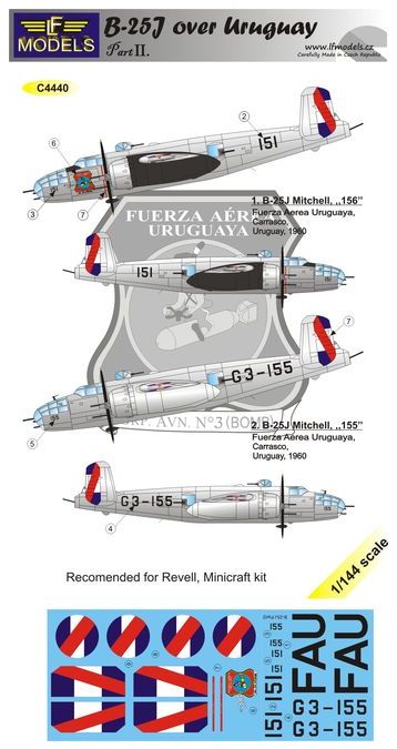 LF Models LFMC4440 1:144 North-American B-25J Mitchell over Uruguay part 2