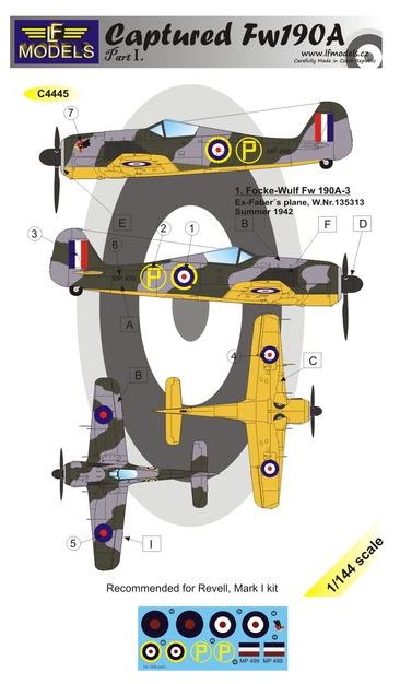 LF Models LFMC4445 1:144 Captured Focke-Wulf Fw-190A-3 part 1