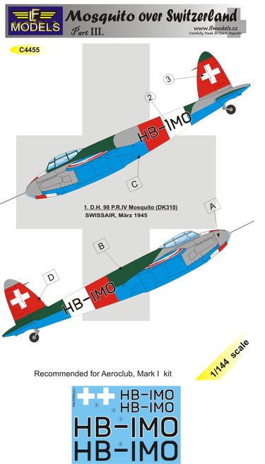 LF Models LFMC4455 1:144 de Havilland Mosquito PR.IV over Switzerland part III