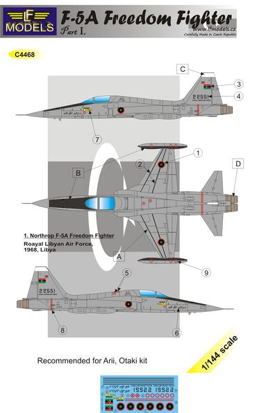 LF Models LFMC4468 1:144 Northrop F-5A Freedom Fighter