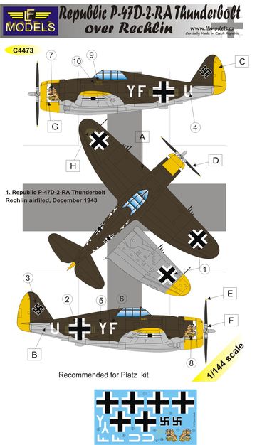 LF Models LFMC4473 1:144 Republic P-47D-2-RA Thunderbolt over Rechlin
