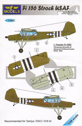 LF Models LFMC4802 1:48 Fieseler Fi-156C 'Storch' USAF captured