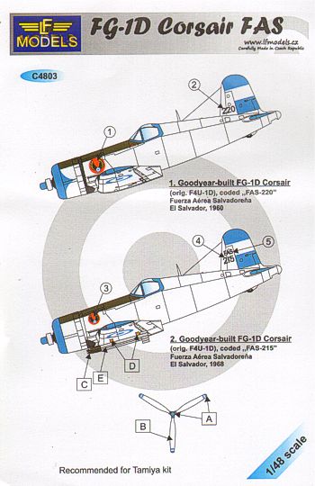 LF Models LFMC4803 1:48 Goodyear FG-1D Corsair FAS El Salvador [Vought F4U-1D ]