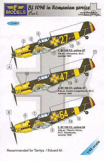 LF Models LFMC4807 1:48 Messerschmitt Bf-109E in Romanian Service Part I