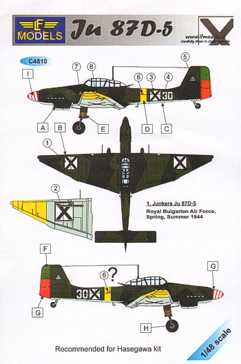 LF Models LFMC4810 Ju-87D-5 Stuka Bulgarian Air Force 1944 1:48