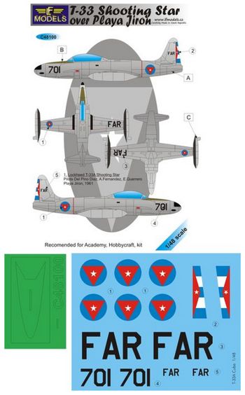 LF Models LFMC48100 1:48 Lockheed T-33 Shooting Star over Playa Jiron.