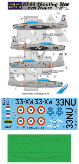 LF Models LFMC48109 1:48 Lockheed RT-33 Shooting Star over France