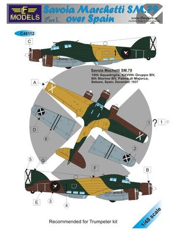 LF Models LFMC48112 1:48 Savoia-Marchetti SM.79 over Spain
