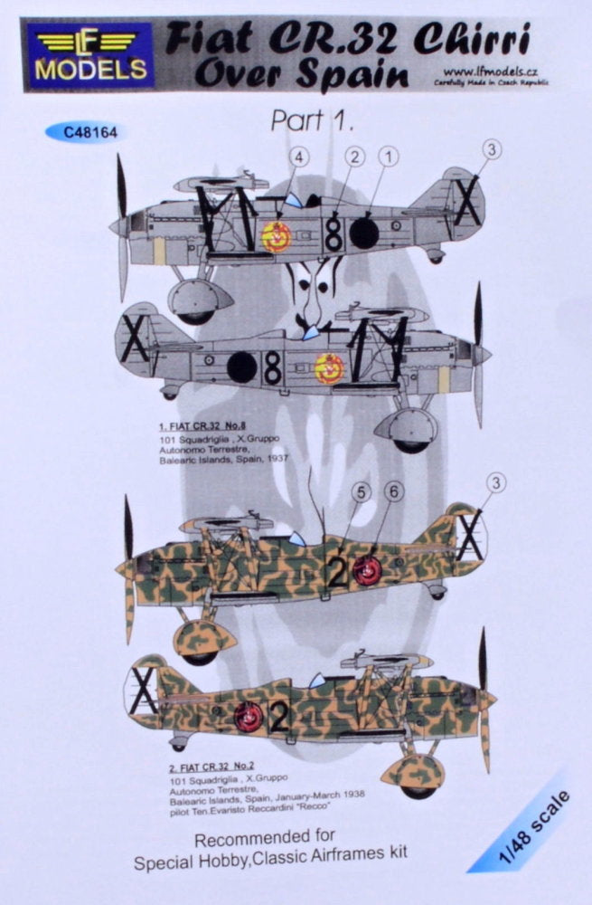 LF Models LFMC48164 1:48 Fiat CR.32 Chirri over Spain Pt.1