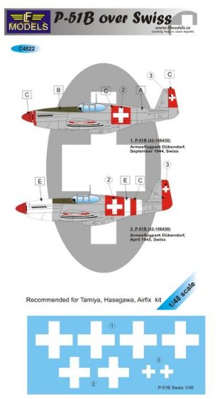 LF Models LFMC4822 1:48 North-American P-51B Mustang in Swiss service