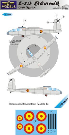 LF Models LFMC4834 1:48 LET L-13 Blanik over Spain