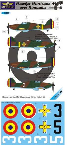 LF Models LFMC4835 1:48 Hawker Hurricane Mk.I over Romania